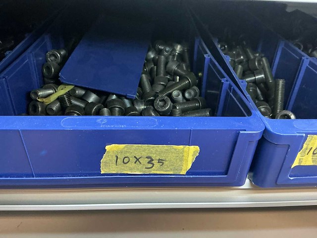 Vakkenkast met bouten, moeren & ringen (10x) - afbeelding 53 van  93