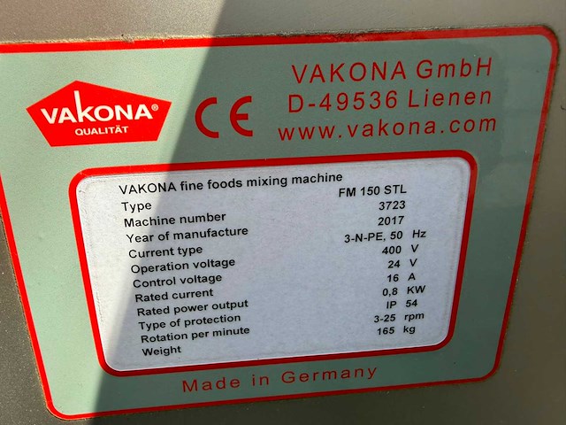 Vakona - 2017 - fm 150 - mengmixer - afbeelding 7 van  7