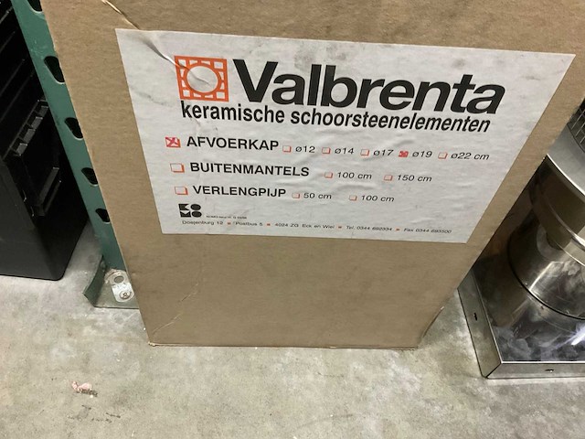 Valbrenta afvoerkap 19 cm rookgasafvoer - afbeelding 2 van  2