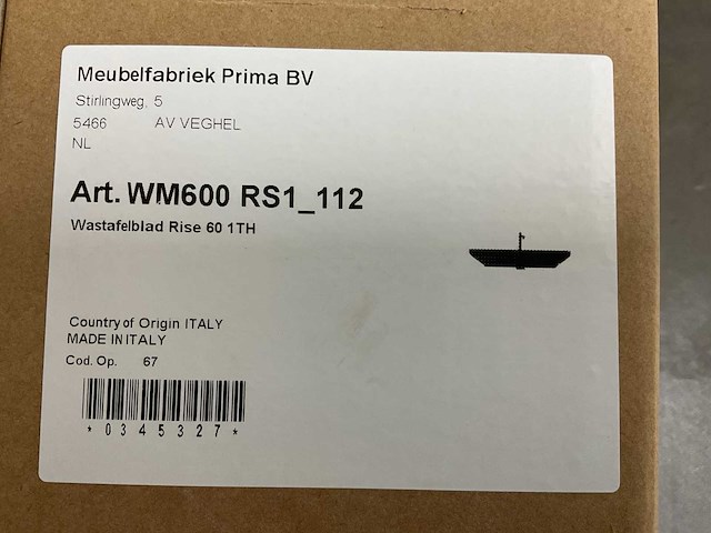 Valdama wm60p rs1_112 wastafel 60 x 46 cm - afbeelding 7 van  8