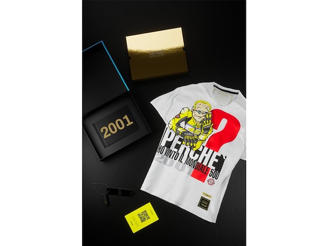 Valentino rossi t-shirt lichtblauw m - afbeelding 3 van  4