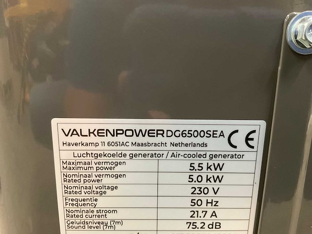 Valkenpower dg6500sea stroomgenerator - afbeelding 2 van  10