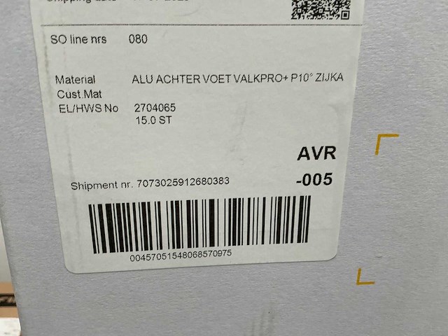 Valkpro pallet alu voor/achter voet overige installatie materialen (2x) - afbeelding 4 van  6