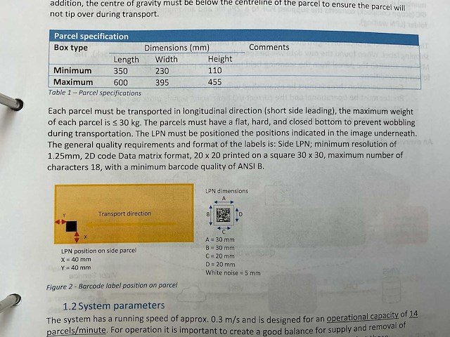 Valor 2024 qliqflow geautomatiseerde print & apply labelinstallatie met interroll transportbaan (zeer weinig draaiuren) - afbeelding 21 van  25
