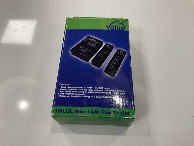 Value mini lan+poe tester - afbeelding 1 van  1