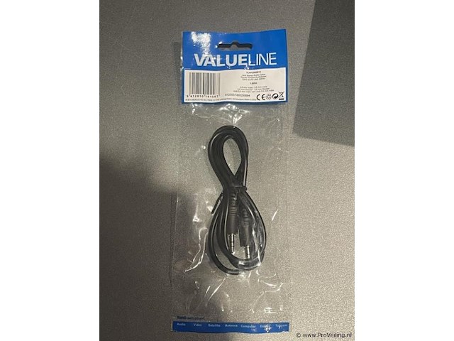 Valueline audiokabel 1mtr & nedis audiokabels type cagp2500bk10 (5 stuks) - afbeelding 1 van  2