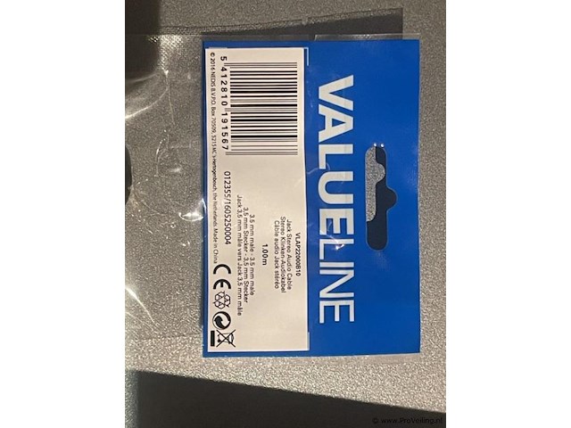 Valueline audiokabel 1mtr & nedis audiokabels type cagp2500bk10 (5 stuks) - afbeelding 2 van  2