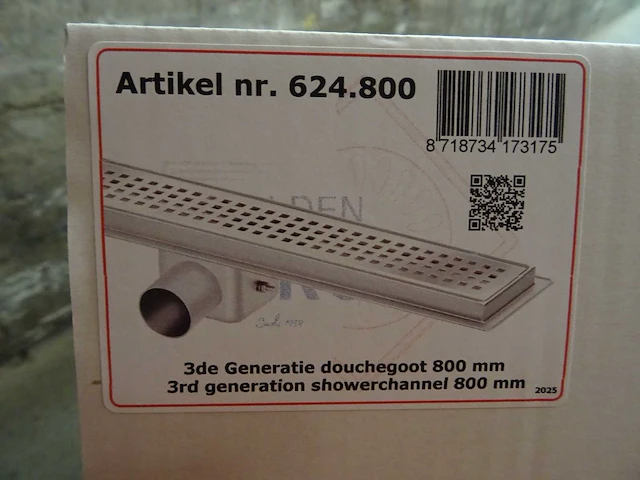 Van den berg - douchegoot 800mm - afbeelding 2 van  2