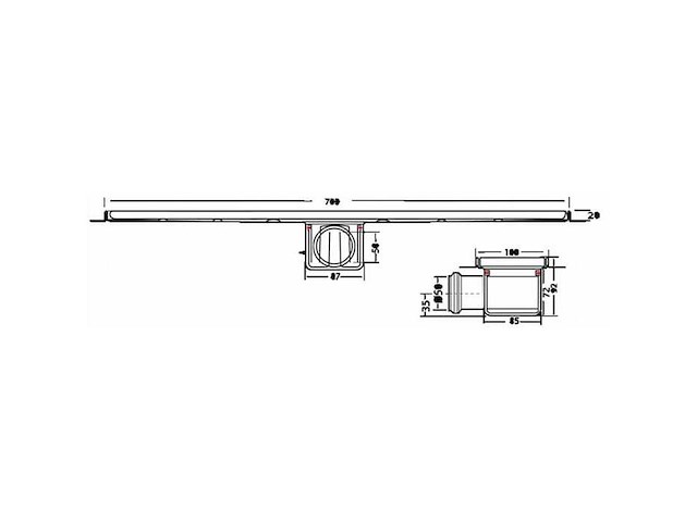 Van den berg douchegoot 70cm (2x) - afbeelding 2 van  4