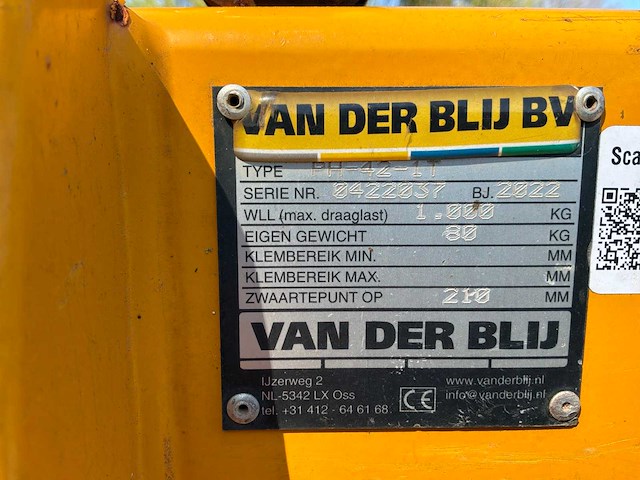 Van der blij pa-42-1t pallethaak - afbeelding 5 van  5