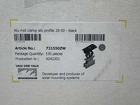 Van der valk - 721550zw - tussenklem tbv zonnepanelen (150x) - afbeelding 2 van  2