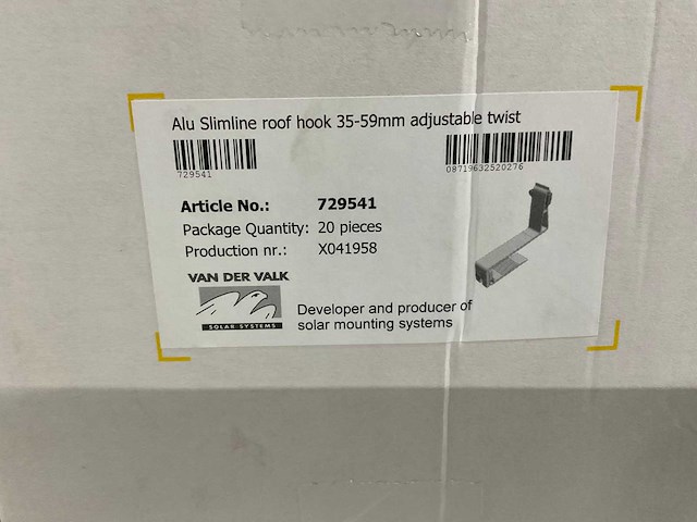 Van der valk - aluminium dakhaak 35-59 mm (80x) - afbeelding 2 van  5