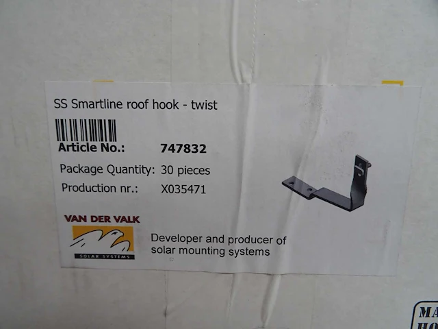 Van der valk - smartline - twist - 747832 - dakhaak rvs (540x) - afbeelding 3 van  4
