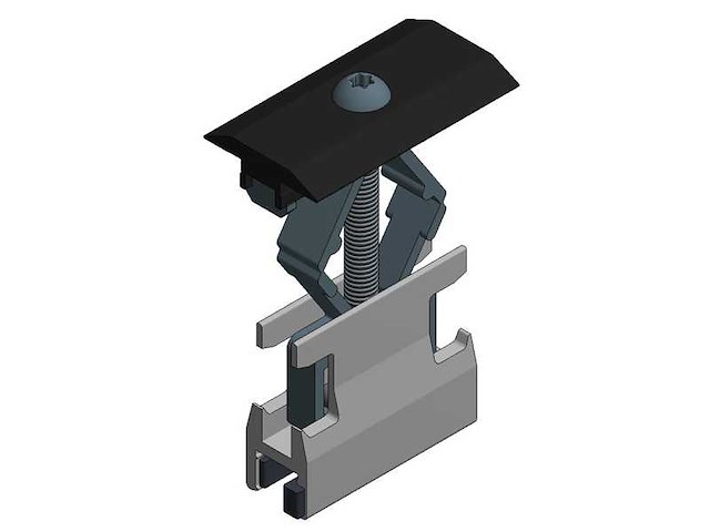 Van der valk 721550zw aluminium tussenklem voor profiel 28-50mm (450x) - afbeelding 1 van  6