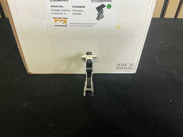 Van der valk 721550zw aluminium tussenklem voor profiel 28-50mm (600x) - afbeelding 3 van  6