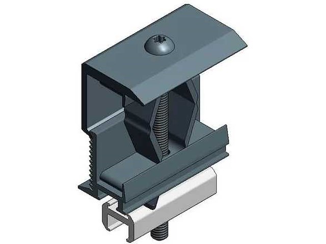 Van der valk 721552zw aluminium eindklem profiel 28-50mm (100x) - afbeelding 1 van  6