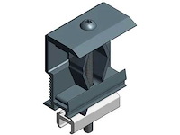 Van der valk 721552zw aluminium eindklem profiel 28-50mm (100x) - afbeelding 1 van  6