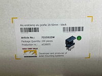 Van der valk 721552zw aluminium eindklem profiel 28-50mm (400x) - afbeelding 5 van  6