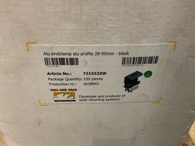 Van der valk 721552zw partij eindklemmen voor side+ profielen, ca. 245 stuks - afbeelding 4 van  4