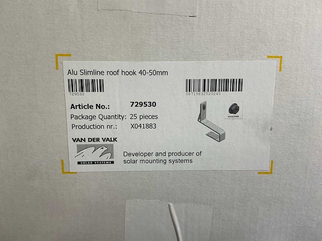 Van der valk 729530 aluminium slimline dakhaak 40-50mm (25x) - afbeelding 6 van  7
