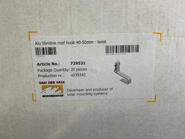 Van der valk 729531 aluminium slimline dakhaak 40-50mm - twist (40x) - afbeelding 6 van  7