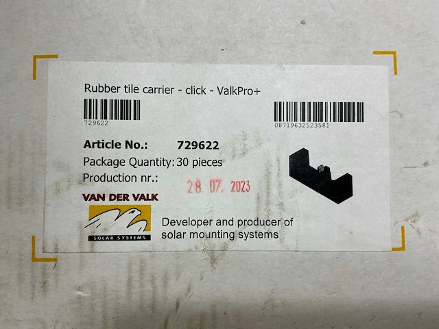 Van der valk 729622 rubberen tegeldrager valkpro+ (30x) - afbeelding 5 van  5