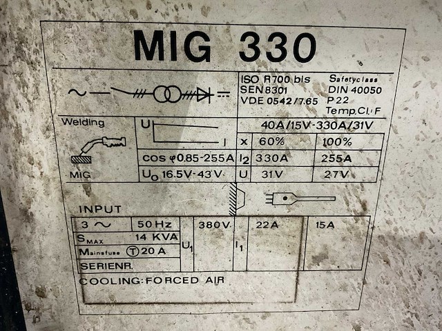 Van laar mig/mag 330 mig lasapparaat - afbeelding 2 van  10