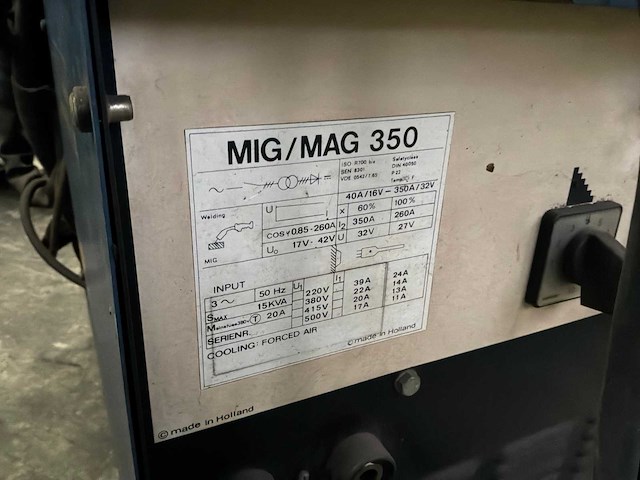 Van laar mig/mag 350 mig lasapparaat - afbeelding 4 van  5