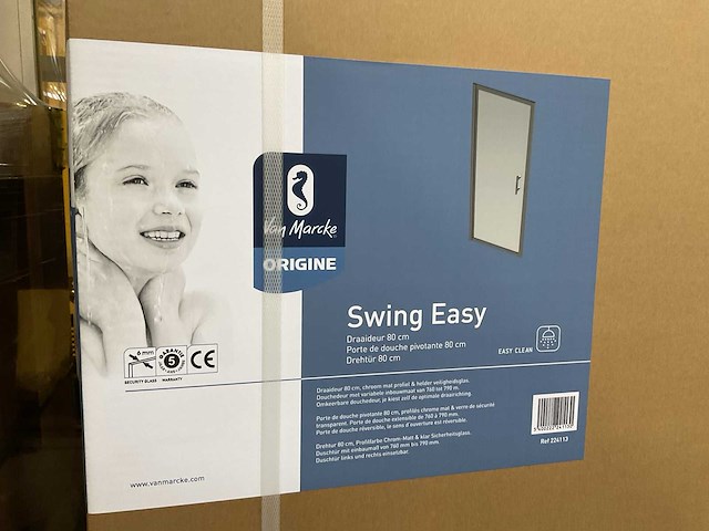 Van marcke swing easy douche draaideur 80 cm - afbeelding 3 van  4