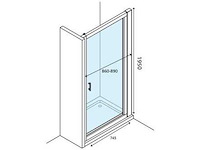 Van marcke swing easy douche draaideur 90 cm - afbeelding 2 van  4