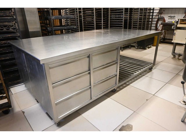 Van ‘t wout mobiele rvs grondstoffen werkbank - afbeelding 1 van  7