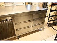 Van ‘t wout mobiele rvs grondstoffen werkbank - afbeelding 4 van  7