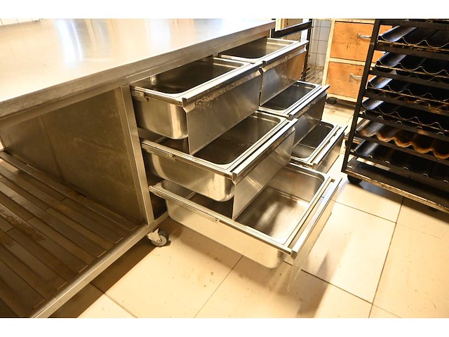 Van ‘t wout mobiele rvs grondstoffen werkbank - afbeelding 6 van  7