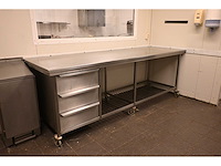 Van ‘t wout mobiele rvs grondstoffenwerkbank - afbeelding 2 van  8