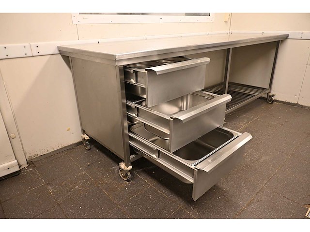 Van ‘t wout mobiele rvs grondstoffenwerkbank - afbeelding 4 van  8