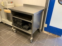 Van ‘t wout mobiele rvs werkbank met uitschuifbaar blad - afbeelding 1 van  9