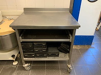 Van ‘t wout mobiele rvs werkbank met uitschuifbaar blad - afbeelding 2 van  9