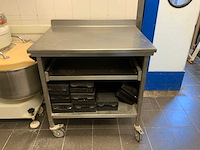 Van ‘t wout mobiele rvs werkbank met uitschuifbaar blad - afbeelding 4 van  9