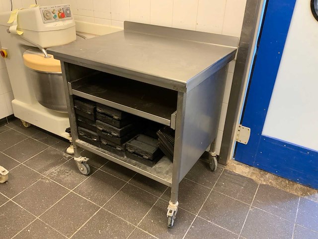 Van ‘t wout mobiele rvs werkbank met uitschuifbaar blad - afbeelding 5 van  9