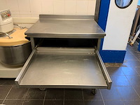Van ‘t wout mobiele rvs werkbank met uitschuifbaar blad - afbeelding 7 van  9