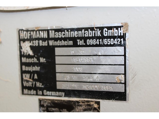 Vandiktebank hofman d332 met digitale instelling en aflezing. bouwjaar 2008. 400v. werkbreedte 625 mm. let ... - afbeelding 4 van  4