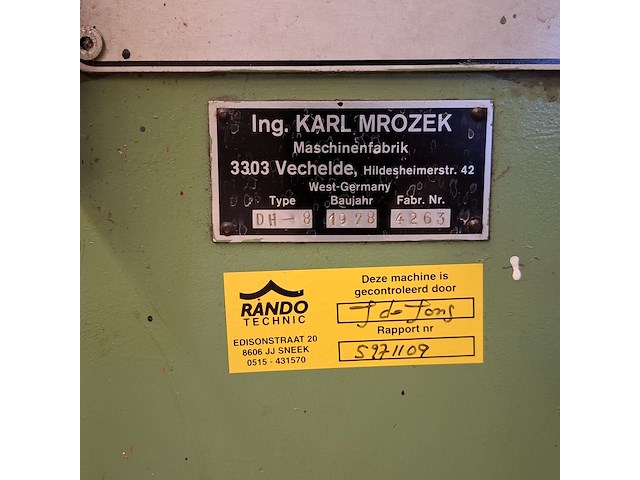 Vandiktebank kamro, dh-8, bouwjaar 1978 - afbeelding 6 van  18