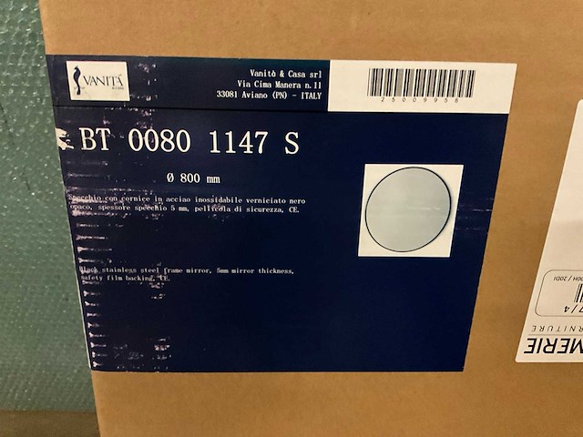 Vanita & casa ronde spiegel - 60 en 80cm (2x) - afbeelding 6 van  6