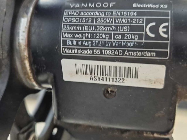 Vanmoof - e-bike - x3 - elektrische fiets - afbeelding 7 van  7