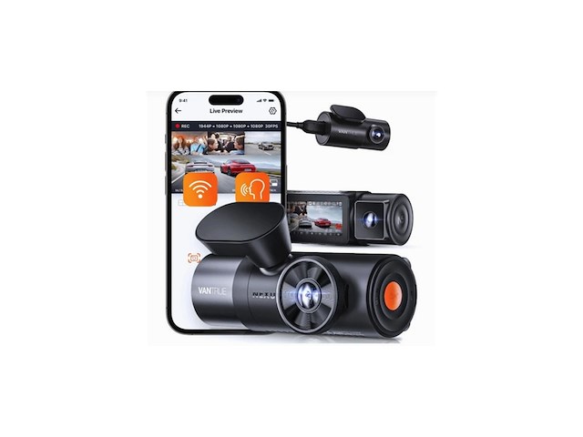 Vantrue n4 pro triple 3ch 4k wifi gps dashcam full hd gps parkeermodus - afbeelding 1 van  1