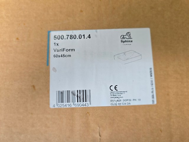 Variform wastafel met hansgrohe mengkraan sphinx, 500.780,0. 4, wit - afbeelding 2 van  5