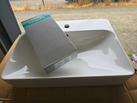 Variform wastafel met hansgrohe mengkraan sphinx, 500.780,0. 4, wit - afbeelding 3 van  5