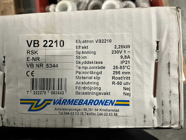 Värmebaronen vb 2210 elektrische verwarming (4x) - afbeelding 2 van  4