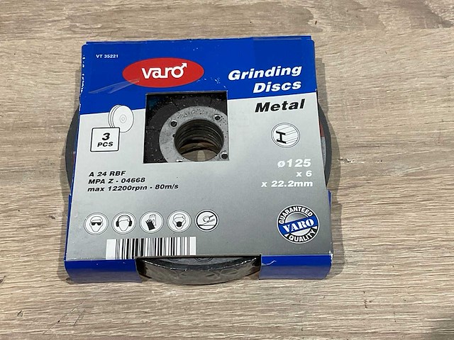 Varo - 125x6x22.2 mm - slijpschijf metaal 125 mm (12x) - afbeelding 5 van  5