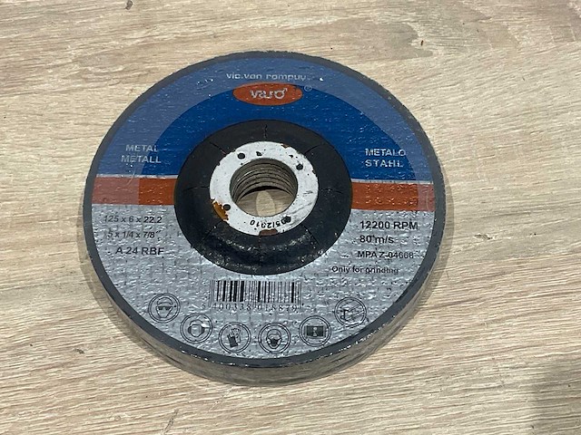 Varo - 125x6x22.2 mm - slijpschijf metaal 125 mm (12x) - afbeelding 4 van  5